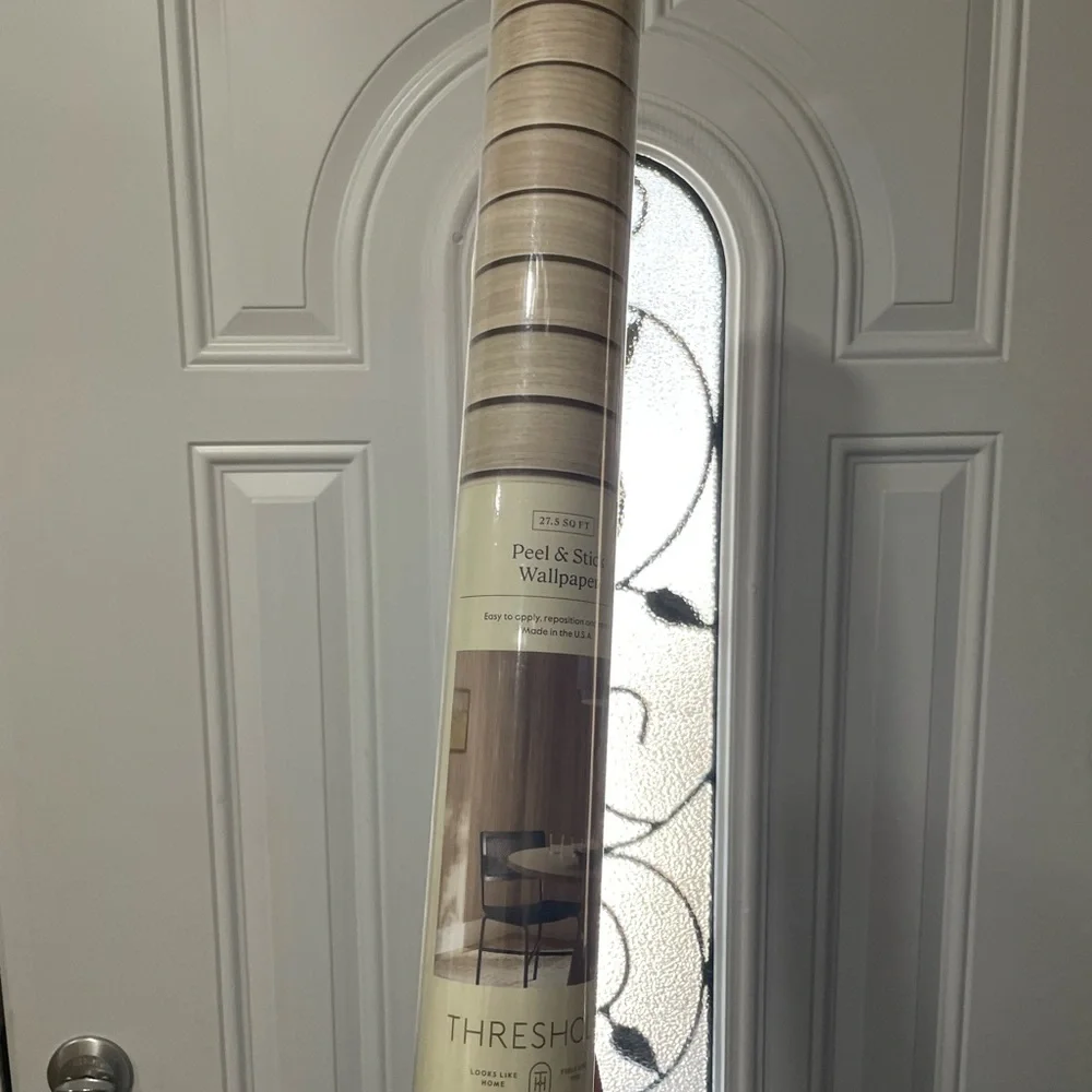 Slatted Wood Wallpaper from Threshold
